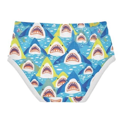 Wusikd Colorful Sharks Girls' Underwear Cotton Girls Briefs Soft Toddler Underwear 2T2