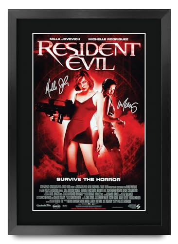 Photo autographe Resident Evil 1 Milla Jovovich idée cadeau fan de cinéma A3