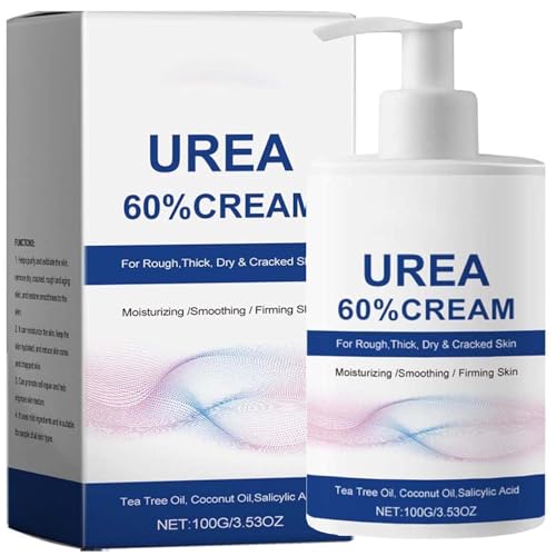 Intense Hydration Urea Cream for Cracked Heels and Dry Skin - 60% Urea for Feet, Knees, and Hands,Heel Balm Cracked Repair-Deep Moisturizing Callus Treatment