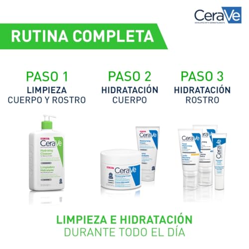 CeraVe Gel Limpiador Hidratante, Para Piel Normal a Seca, Limpia e Hidrata, Equilibrio de la Piel, Enriquecido Con Ceramidas Esenciales y Ácido Hialurónico, Apto para Rostro y Cuerpo, 1000ml - Image 5