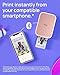 Canon Ivy 2 Mini Photo Printer (Blush Pink) - Bluetooth, Print from iOS & Android Devices, Bundle Incl. 110 Zink Sticky-Back Prints, LED Light Bar, Protective Case, and USB Cable