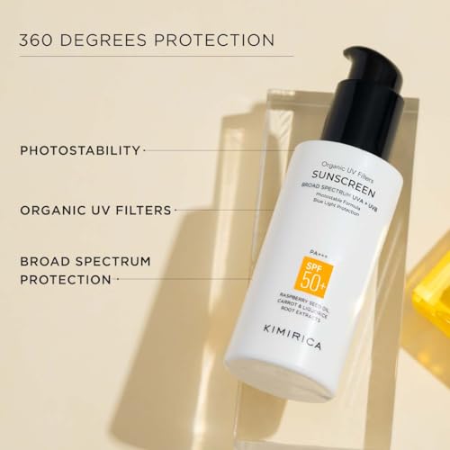 Image of Kimirica Everyday Glow Sunscreen with SPF 50+ PA+++ | Broad Spectrum Protection with organic UV filters | Lightweight cream leaves no white cast | Suitable for every skin type,100ml
