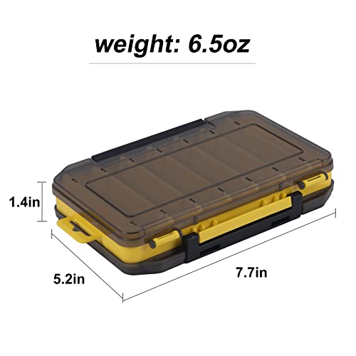 Goture Double Sided Fishing Tackle Box - Placing Bait Plastic Tackle Box Organizer Waterproof Portable Storage Container #TOP2