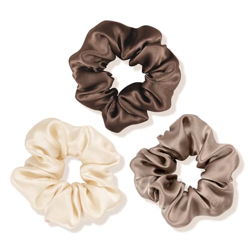 OLESILK 100% Mulberry Silk-Scrunchies for Hair Sleep, Women Grils...