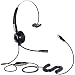 Hands-Free Corded Headset, SoulBay Call Center RJ9 Monaural Telephone with 4-Pin RJ9 Crystal Head for Desk Phone Telephone, Suits Phone Sales, Banks and Telecom Operator - [Headset Adapter Included]