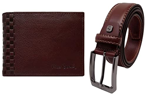 PIERRE CARDIN Set Regalo uomo,Parure regalo uomo,Set Cintura e Portafoglio in Pelle,portafoglio uomo,ragazzo,slim