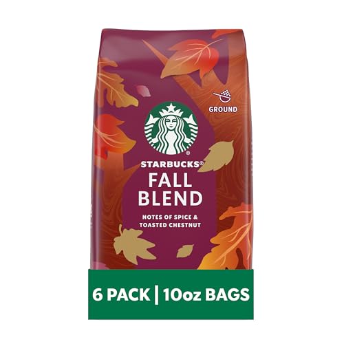 Image of Starbucks Ground Coffee, Medium Roast Coffee, Fall Blend, 100% Arabica, Limited Edition, 6 Bags (10 Oz Each)