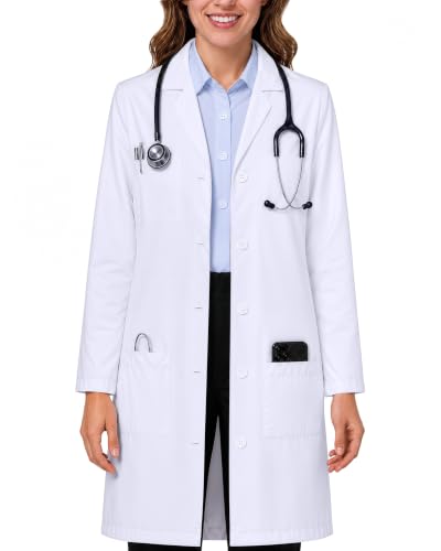 NY Threads Professional White Lab Coat, Small