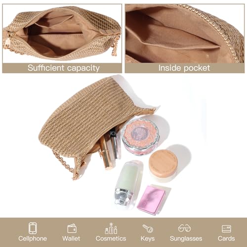 Women's Straw Woven Beach Bag Summer Vacation Shoulder Purse4