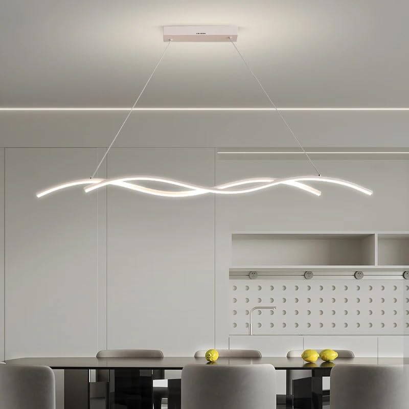 Lumières salon étude haute luminosité et suspension LED blanche 150cm