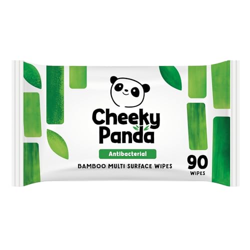 Cheeky Panda Antibacterial Wipes – 90 Bamboo Cleaning Cloths...