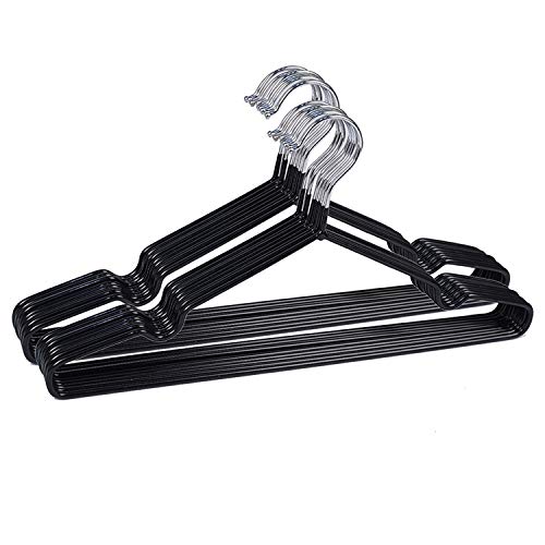 tkone ハンガー すべらない PVC特殊ラバー加工 20本組 かたくずれ防止 おしゃれ PVCコーティングハンガー 洗濯ハンガー 衣類ハンガー 多機能ハンガー 滑り止め 変形しにくい 物干しハンガー hanger 曲がらな 超強い荷重 乾湿両用 PVCハンガー , 20pack)