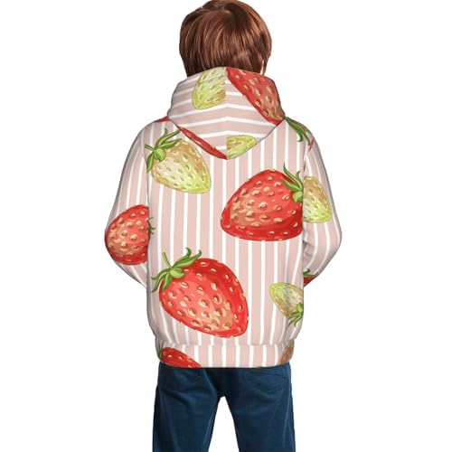 Strawberries Kid Hoodies Boys Sweatshirts Girls Pullover with Pocket4