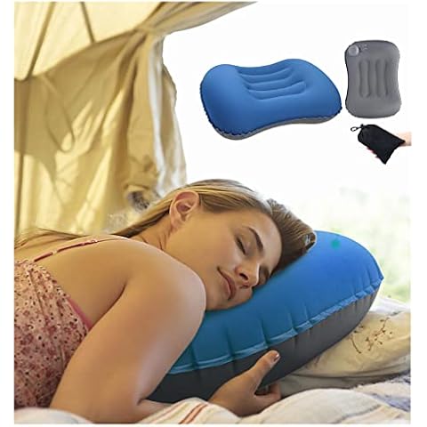 RALVIA Camping Pillow - Ultralight Inflatable Pillow for Hiking, Backpacking - Upgrade Comfortable Ergonomic Support Knee Pillow- Soft Travel Pillow in Plane, Beach, Car Pillow-Gifts For Men Cover