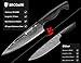 BRODARK Damascus Knife Set 3 PCS: Sharp Damascus Kitchen Knife Set, Professional Japanese Chef Knives with Ergonomic Full-Tang ABS Handle for Home, Restaurant (Dark Horse Series)
