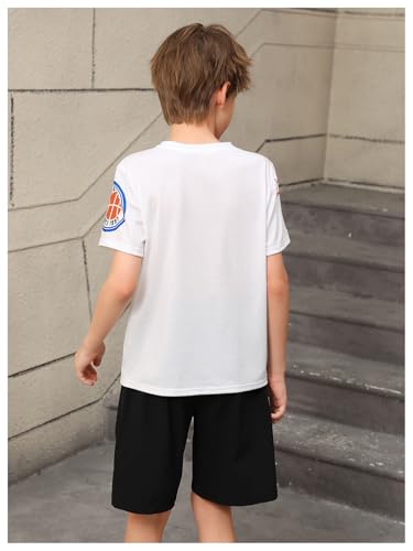 SOLY HUX Boy's Summer Tops Letter Graphic Short Sleeve Shirts Crew Neck Loose Tee Shirt2