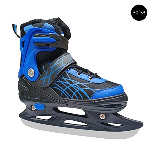 Cosy-TT Zapatillas de Patinaje sobre Hielo Ajustables para niños y Adultos Principiantes, Patinadores de Hielo recreativos para jóvenes con Hoja de Acero, con Revestimiento Engrosado