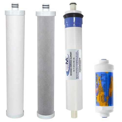 Applied Membranes Inc Replacement Filter Set for Culligan AC-30 RO System - Includes RO Membrane Carbon Sediment and Post Filters