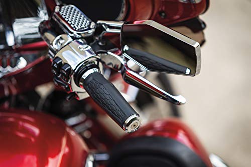 Poignées de moto anti-vibrations chromées pour accélérateur électronique
