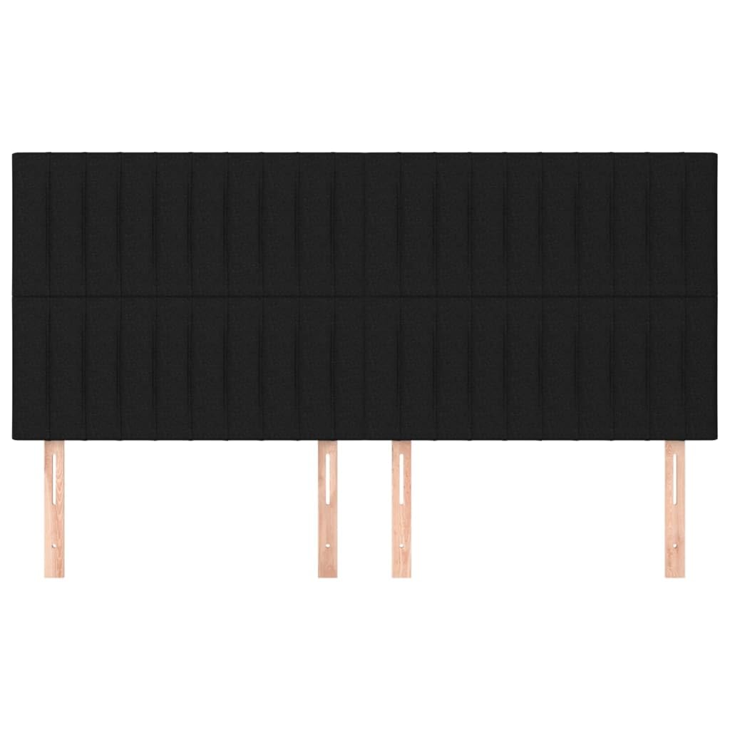 vidaXL Tête de lit Noir 160x5x118/128 cm Tissu