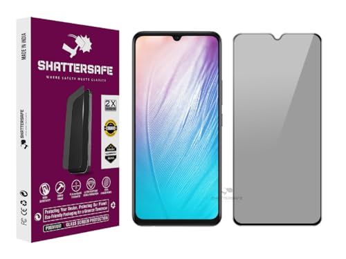 Image of Anti-Spy Privacy Tempered Glass Compatible For Vivo V20 / V20 SE / V21 / V21 5G / V21e / V23e / V25 / V25e [Pack of 1]. Anti-Scratch, Edge-to-Edge Protection With Easy Installation Kit.