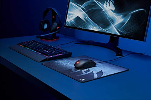 Corsair M55 PRO RGB, Ambidestri Mouse Gaming Ottico, 12400 DPI Ottico Sensore, Leggera, 8 Pulsanti Programmabili, Retroilluminazione LED RGB, Nero