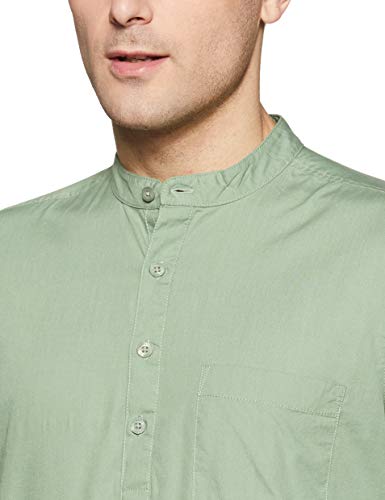 Amazon Symbol Men's Green Cotton Shirt Granite Green - Image 4