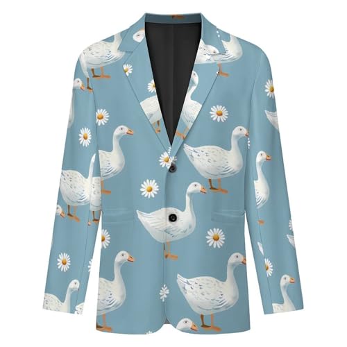 Goose Print Men's Suits Dress Business Formal Suit Print Jackets Coat For Wedding Party4