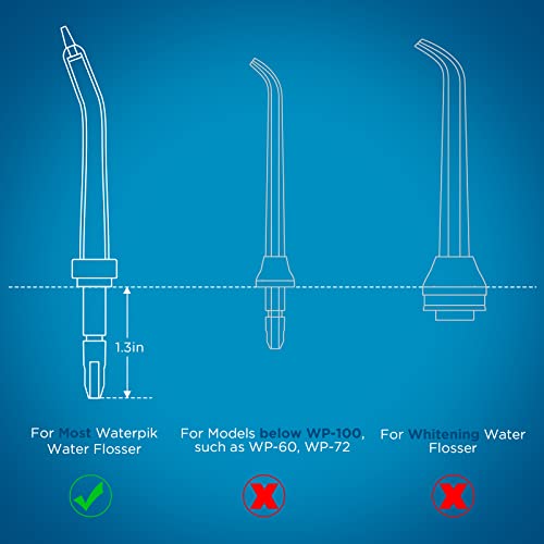 Image of Replacement Heads for Waterpik, Replacement Picks for Water Pik Water Flosser (6 Periodontal Tips + Storage Case Bundle)