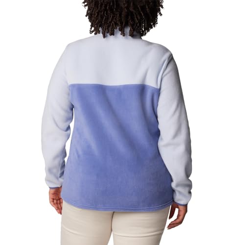 Image of Columbia Womens Benton Springs Half Snap II Pull Over Fleece Jacket, Dark Stone /Canoe /Vintage Blue, 3X