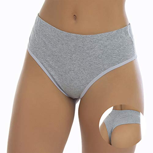 Kit com 20 Calcinhas Cintura Alta Fio Duplo Algodão Lingerie