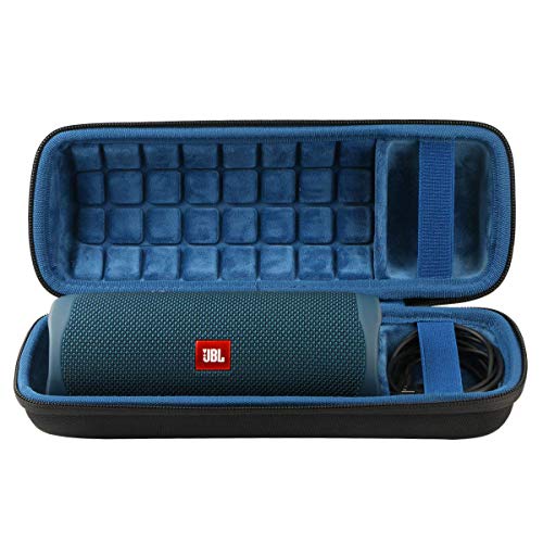 Co2Crea Hard Travel Case Replacement For Jbl Flip 6 Flip 5 Waterproof Portable Bluetooth Speaker (Black Case + Inside Blue) #TOP6