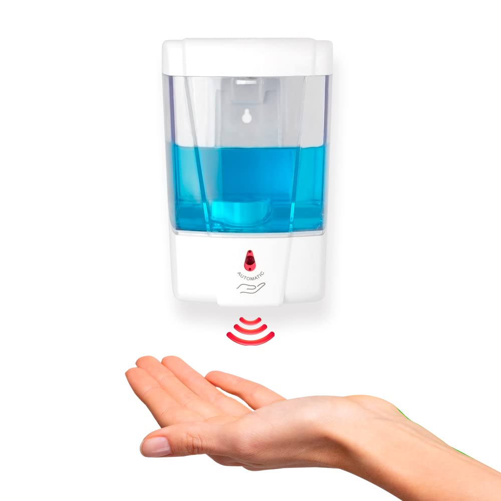Bathroom Soap Dispenser, Automatic with Sensor, Battery Operated, Capacity 600 ml White