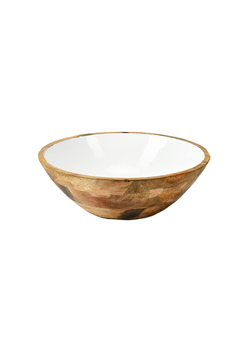 Serene Spaces Living Set of 4 Decorative Wooden Bowls, Perfect as Counter Top Centerpiece for Home Decor, Use as Serving Dish, Fruit Holder, Dessert, Candy Bowl, Measures 2.5