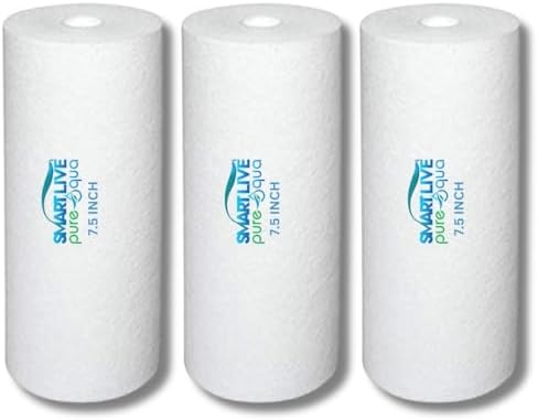 Smart Live 7.5 Inch Spun Filter/RO Filter/Pre Filter 5 Micron for PUREIT Water Purifier, 2.75" OD, 120 Gram (Pack of 3) | Compatible with All Pureit RO Models