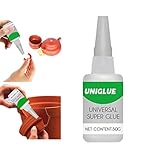 Donubiiu Mächtiger Universalkleber, Uniglue Universeller Alleskleber Extra Starker Industriekleber, 50g Universalkleber Extra Stark für Keramik Harz Metall Glas (1 STÜCK(50G))