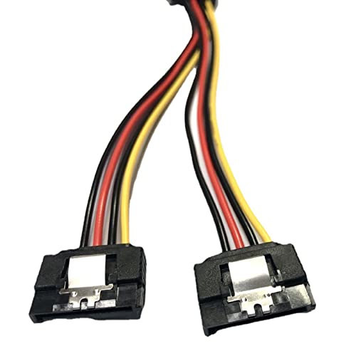 Cable divisor de energía SATA 15 pines macho a 2 hembras 20 cm miniatura 6