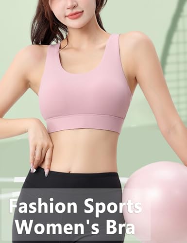 Image of Sports Bras for Women High Support, High Impact Push Up Criss Cross Back Padded Strappy Workout Running