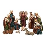 【Utilisation】 : Cet ensemble de figurines représentant la Nativité est idéal pour décorer une étagère, une cheminée, une chambre, un salon ou une table.