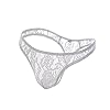 Sharplace Sexy lingerie voor heren, kant, mini-dessous, G-string, sexy ondergoed, slips soft slips, T-back