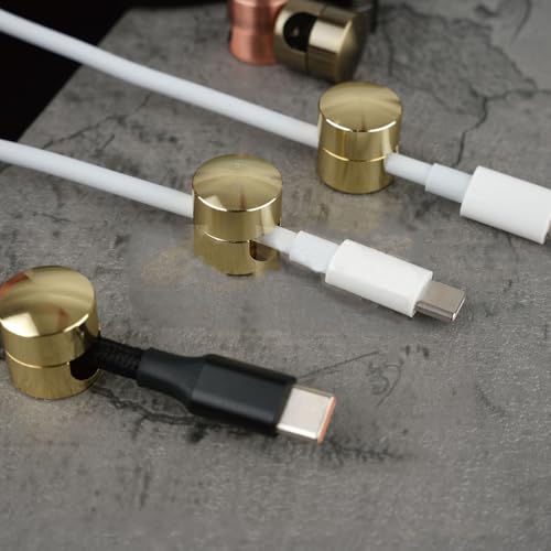 Clip de cable de metal para escritorio de pared, organizador de cables de aluminio ajustable con tornillos, 5 piezas miniatura 6