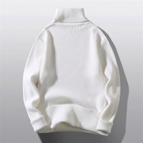 Maiyifu-GJ Turtleneck Pullover Sweaters for Men Thermal Casual Knitted Sweaters Long Sleeve Slim Fit Basic Tops2