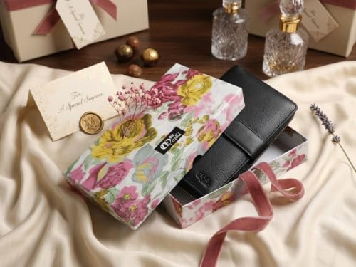 Image of Big Fat RFID Blocking Leather Organizer Checkbook Wallets For Women - Clutch