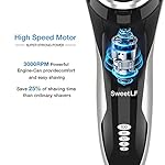SweetLF Electric Shaver for Men Wet and Dry Waterproof Electric Razor Cordless 3D Rechargeable Rotary Shaver Razor for…