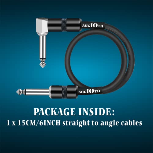 Augioth PS-403-5 6 Inch Guitar Patch Cable 15 Cm Performance Guitar Effect Pedal Cables Straight To Angled thumb #7