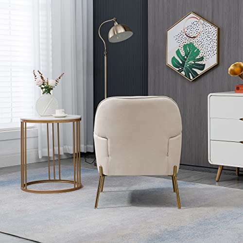 Sillón Terciopelo Beige Plegable miniatura 5