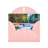 Hermosas tarjetas de felicitación con estampado de pecera con fondo de acuario, sobres incluidos, tarjetas de felicitación en blanco para bodas, eventos, cumpleaños