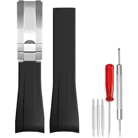 TIME WARRIOR 20mm Silicone Rubber Watch Band Cover