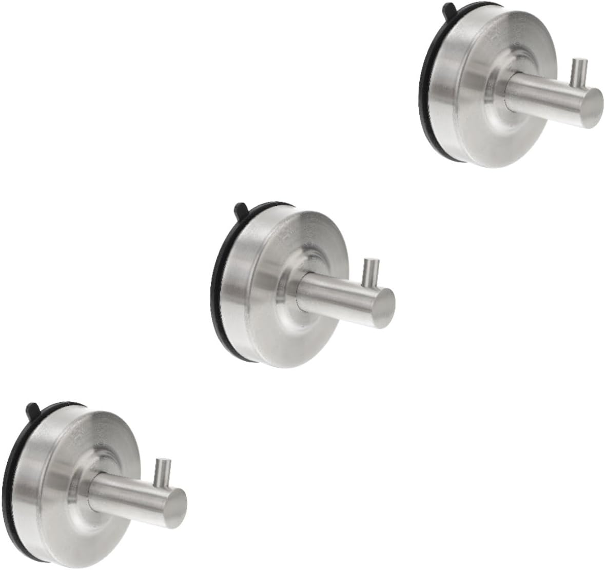 3pcs Stainless Steel Hooks Over The Door Hanging Hook Heavy Duty Suction Cup Hanger for Bathroom Decorations
