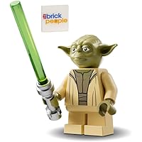 LEGO Star Wars: Minifigura de Yoda con sable de luz y bastón